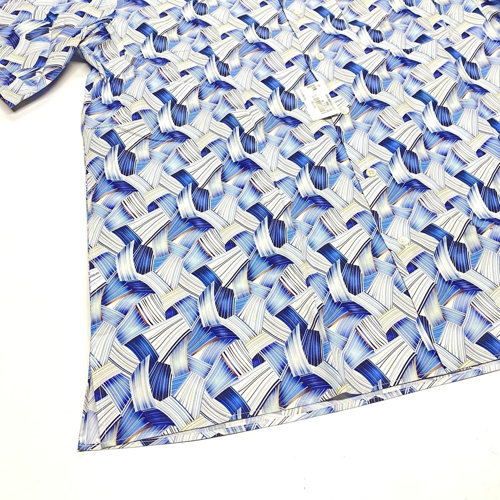 Solemare Maus & Hoffman Mens L Button Up Shirt All Over Print Abstract Short - Picture 2 of 14